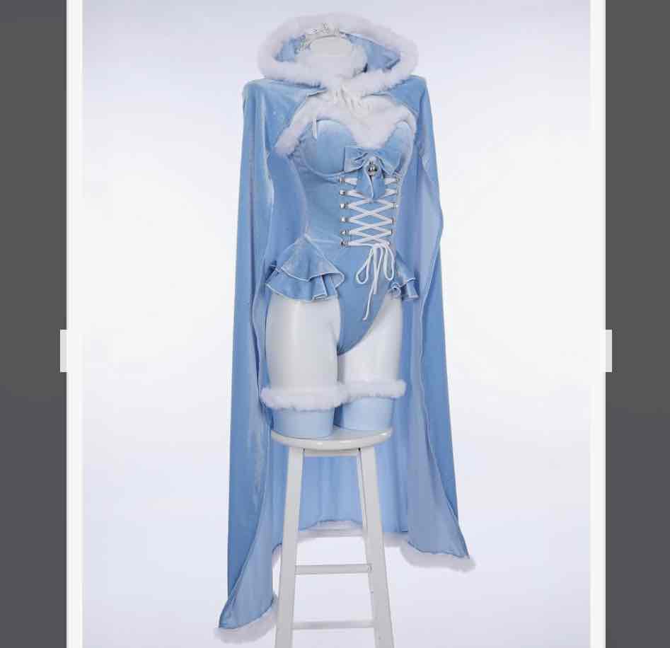 MEOWCOS Women's Bodysuit Queen Cosplay Costume | Halloween Christmas Bodysuit Cape Set with Crown Cloak Gloves Socks