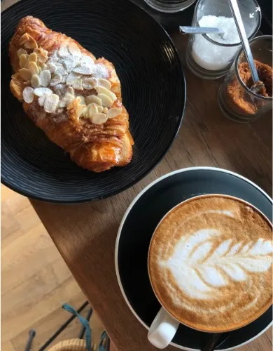 Morning Coffee and Croissant