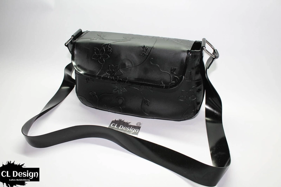 CL Design Latex Handbag "Flower" Purse with Snaps