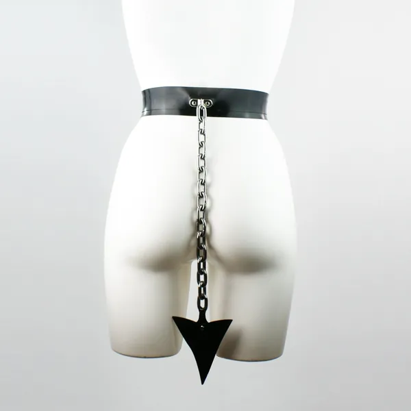 Heavy Rubber Latex Luci Devil Tail Belt
