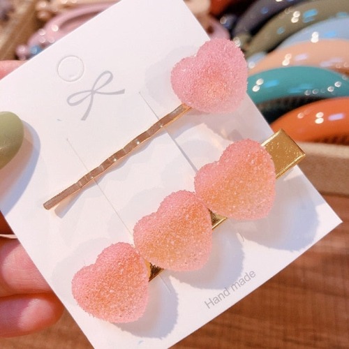 Sugared Valentine Hair Clip - Peach