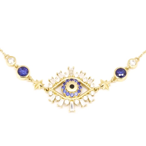 14KT Evil Eye Necklace