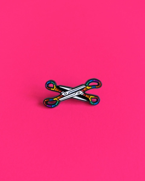 Lesbian Scissors Pride Pin  