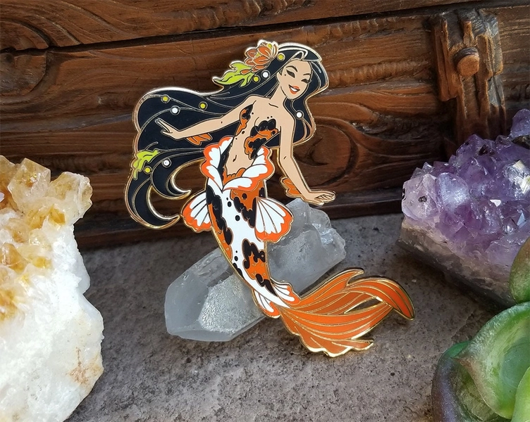 Koi Mermaid Hard Enamel Pin