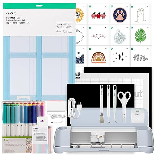 Cricut Maker 3 & Digital Content Library (30 Images) + Card Making Bundle, Includes Insert Cards, Card Mat, 5-Piece Tool Kit, & Fine Point Pen Set - Card Making Bundle