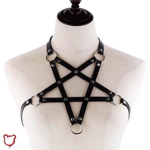 Black PU Leather Harness