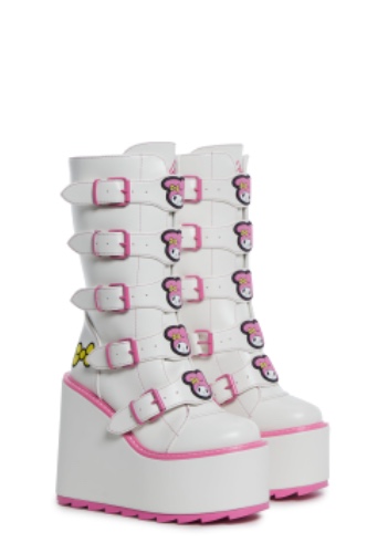 X Sanrio Dune Platform Boots - My Melody | WHITE / US 12
