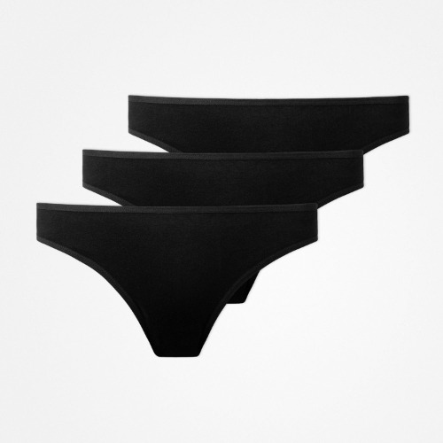Tangas | Schwarz - M / 3 Stück