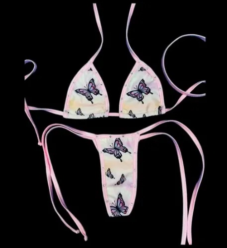 Rhinestone Butterfly Bikini