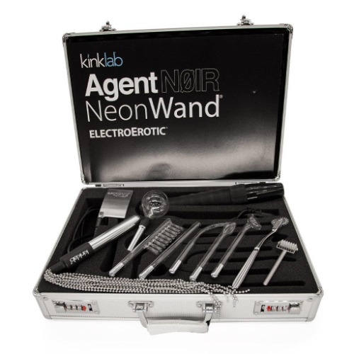 KinkLab Agent Noir™ Neon Wand Electrosex Kit - 110 USA