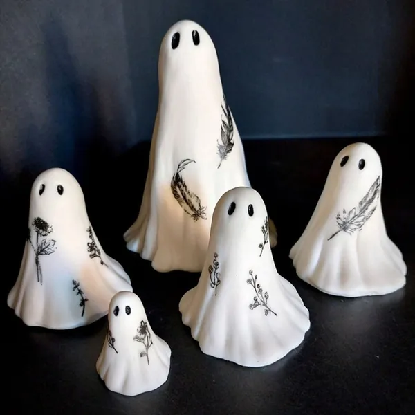 Ghost Family Figurines 5-Pcs Set
