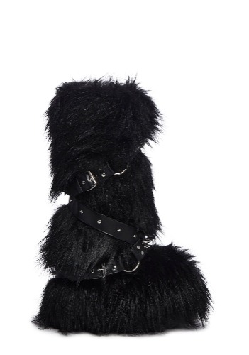 Wild Instincts Faux Fur Boots - Black | BLACK / US 11