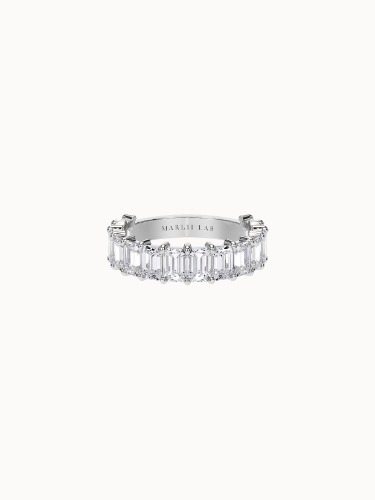 Emerald Cut Diamond Wedding Ring - N 1/2 (US 7.25)