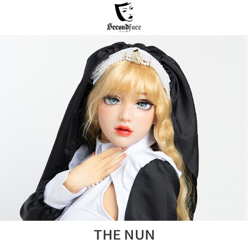 SecondFace by MoliFX | "The Nun" Silicone Female Mask F03 | Laces at the back / Wig for The Nun / Standard makeup | Open mouth