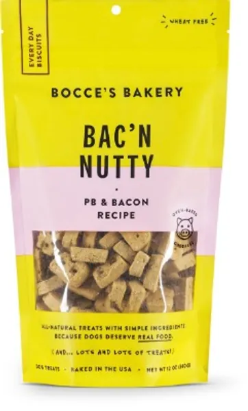 Bocce's Bakery Every Day Bac'n Nutty Biscuit Dog Treats