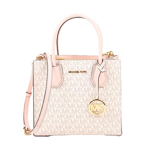 MICHAEL KORS MERCER MEDIUM MESSENGER CROSSBODY SATCHEL POWDER - Powder Blush Multi