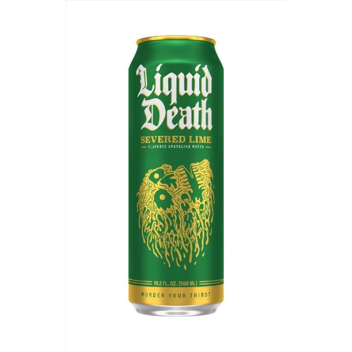 Liquid Death Severed Lime Sparkling Natural Mineral Water 19.2 oz 1 pk (Pack of 24)