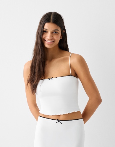 Top na ramiączkach z kokardką