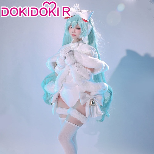 DokiDoki-R Cosplay Costume White Christmas Dress | S-in stock