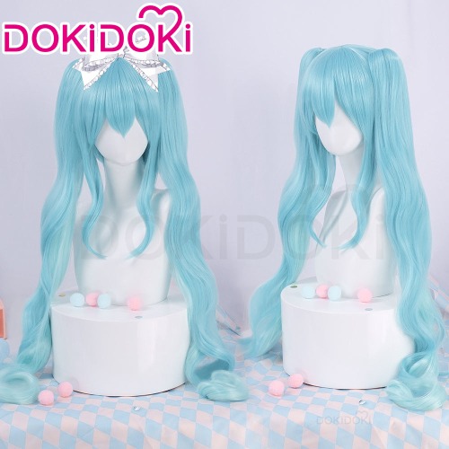 DokiDoki Cosplay Wig 16th Anniversary Long Curly Blue Hair | Wig Only-PRESALE