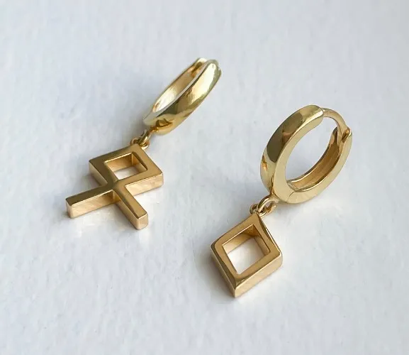 Viking Rune Drop Earrings