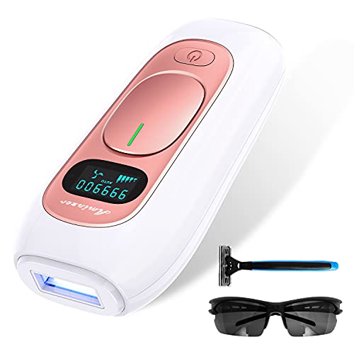 AMINZER IPL Hair Removal Device, Laser Hair Removal for Women and Men, 999,000 Flashes, 5 Energy Levels, 2 Modes, Painless Hair Remover for Facial Legs Arms Whole Body - A-Rose Gold