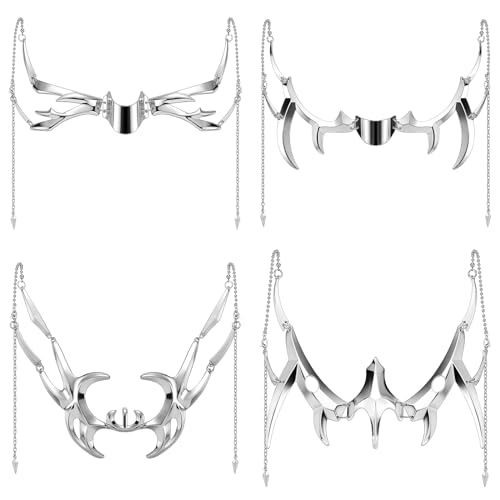 Cyber Masquerade Mask Mask Unisex Irregular Jewelry Face Chain Liquid Silver Steel Half Mask Irregular Metal Face Accessories for Women Men