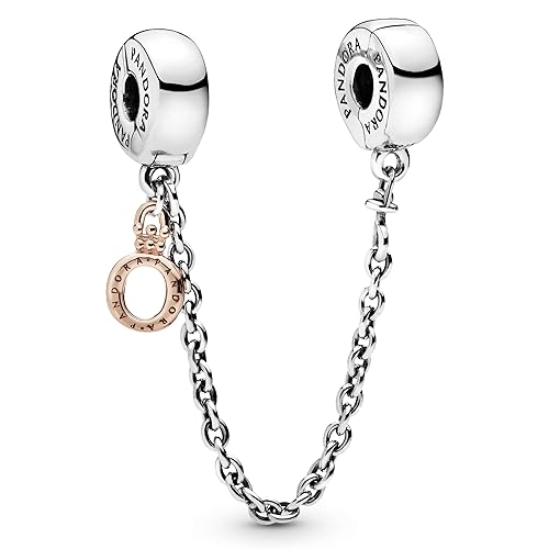 PANDORA ROSE Charm ROSE "Sicherheitskette und baumelnde Krone" 788313-05