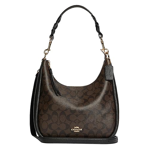 COACH Unisex Jules Hobo Schulter, braun und schwarz