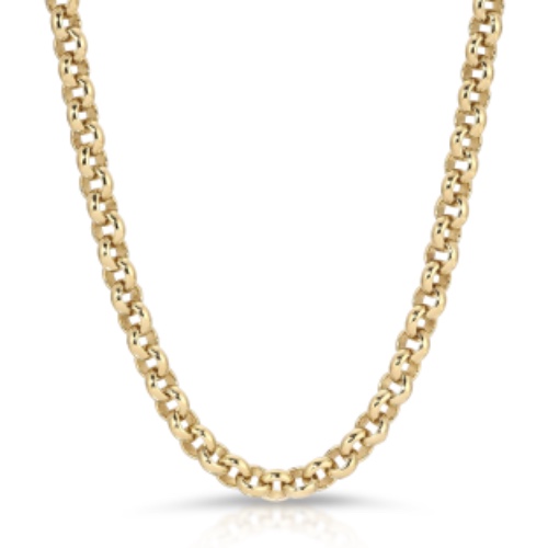 Micro Royal Rolo Chain Necklace - GOLD / 16"