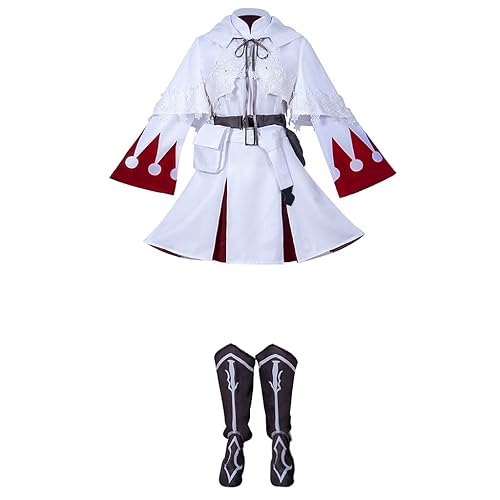 CosplayDiy Women's Dress for White Mage Cosplay - Large