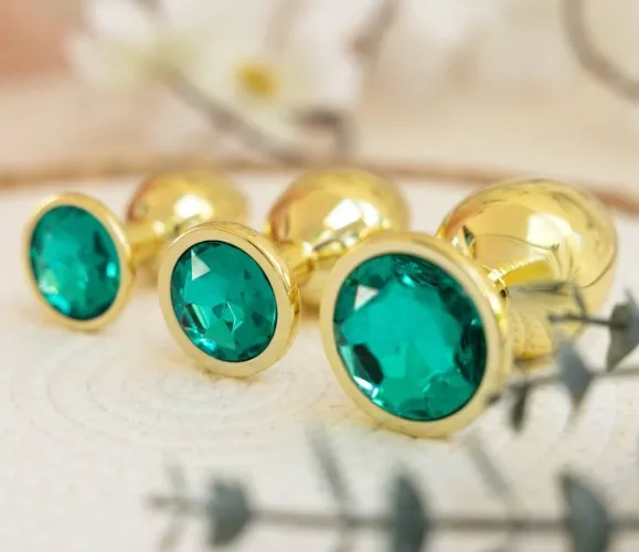 Set of 3 luxurious weighted metal Butt Plugs