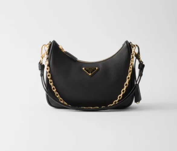 Black Prada Re-edition Saffiano Leather Mini-bag | PRADA