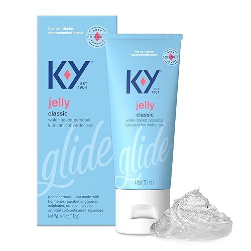 K-Y Jelly Water Based Lube For Sex, Anal Lube, Non-Greasy Water Based Personal Lubricant, pH Friendly Sex Lube Can Be Used With Sex Toys For Women & Male Sex Toys, Condom Friendly Personal Lube, 4 OZ - 4 Fl Oz (Pack of 1)