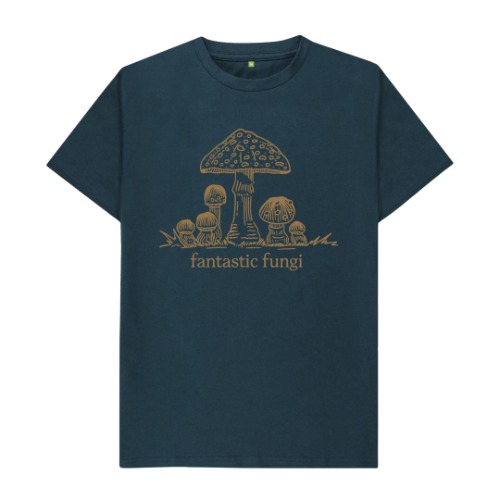 Amanita Mushroom T-Shirt - Denim Blue / L