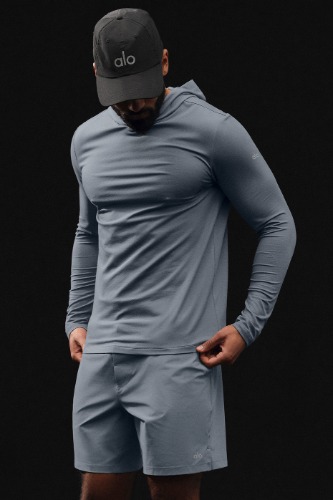 Conquer Reform Long Sleeve With Hood - Steel Grey | Steel Grey / L