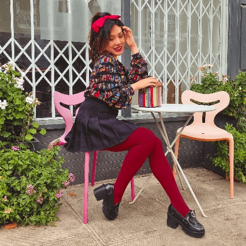 80 Denier tights - Blood Red