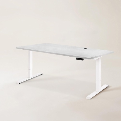 Home Office Standing Desk - White / Oak White / S (47" × 29")