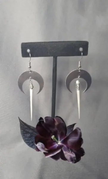 Moon Earrings Bone Earrings Stingray Barb Stingray | Etsy