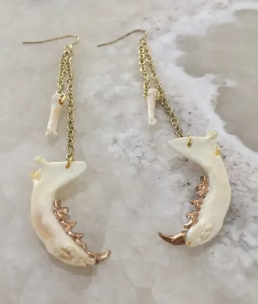 Jaw and Bone Earrings | Etsy