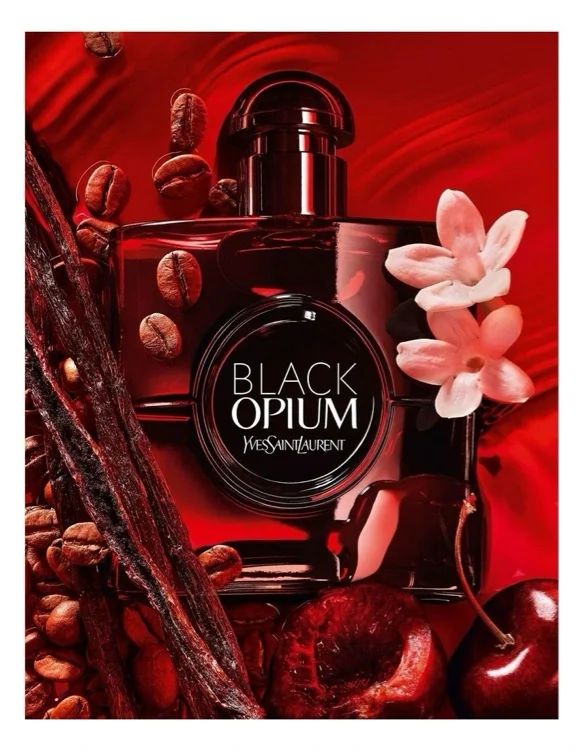 Opium Eau De Parfum Over Red