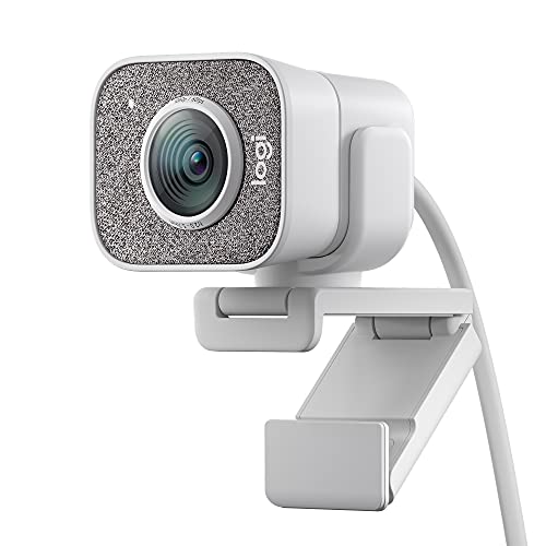 Logitech for Creators StreamCam Webcam for Streaming and Content Creation, Full HD 1080p 60 fps, Premium Glass Lens, Smart Auto-Focus, for PC/Mac - White - White