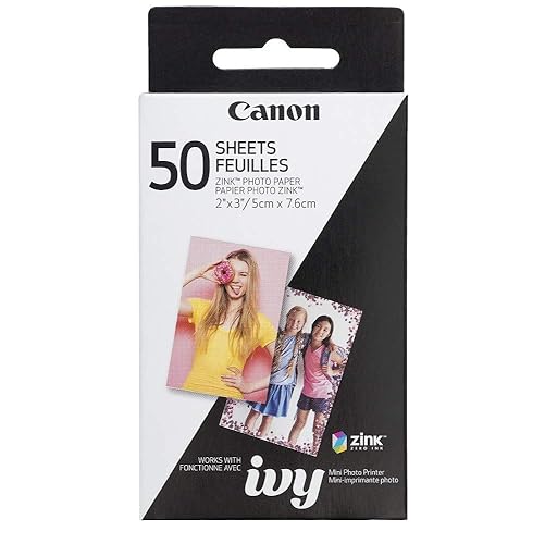 Canon 3215C001 IVY ZINK photo printer paper, 50 sheets - 50 Sheets