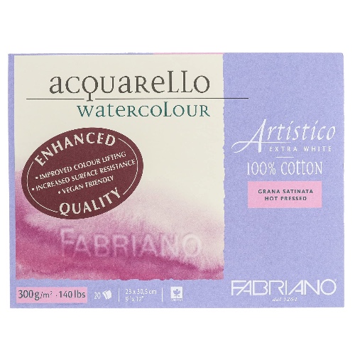 Fabriano Artistico Watercolor Block, 9 x 12, Extra White - 9 x 12 $75.44