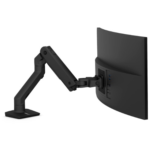 Ergotron – HX Single Ultrawide Monitor Arm, VESA Desk Mount – for Monitors Up to 49 inches, 20 to 42 lbs, Less Than 8 Inch Display Depth – Matte Black - Matte Black