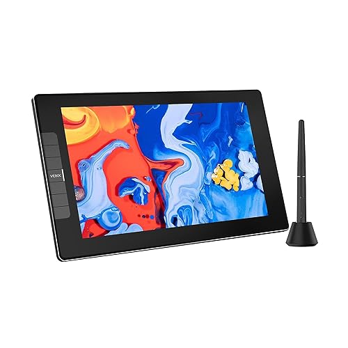 VEIKK VK1200 Drawing Tablet with Screen,11.6 Inch Full-Laminated Graphic Drawing Monitor,2 Battery-Free Pen and Tilt Function,6 Customized Keys,Anti-Glare Glass(Must be Connected to a PC to Work) - 11.6 inch - 6 shortcut Keys