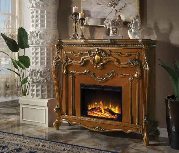 Willa Arlo™ Interiors Massa Fireplace In Antique Pearl Finish & Reviews | Wayfair
