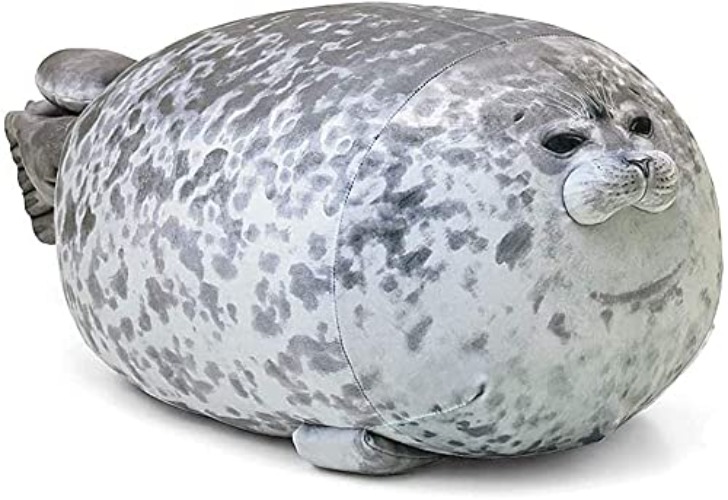 RUNYA Blob Seal Pillow Cute Chubby Seal Plush Toy Stuffed Animals