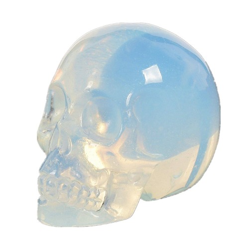 AITELEI 2" Nature Hand Carved Gemstone Skull Statue,Healing Crystal Stone Human Reiki Skull Figurine Statue Sculptures