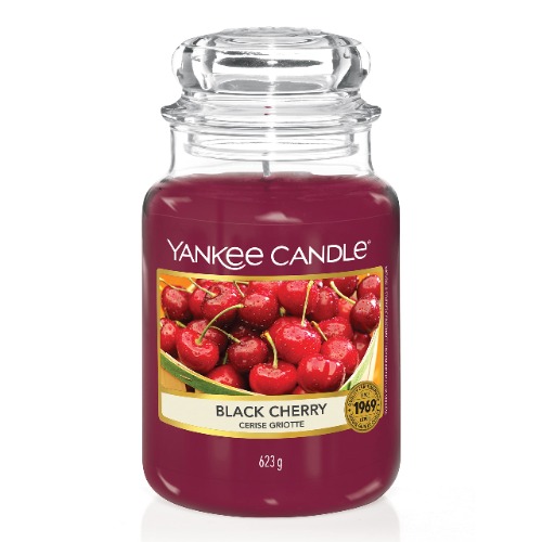Yankee Candle Scented Candle | Black Cherry Large Jar Candle | Long Burning Candles: up to 150 Hours | Perfect Gifts for Women